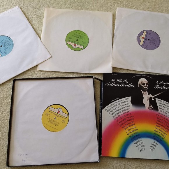 vintage 70s Arthur Fiedler Boston pops 4 record box set - Picture 2 of 3